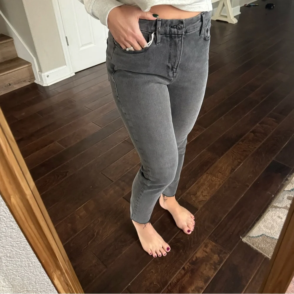Good American Good Classic high rise black slim jeans